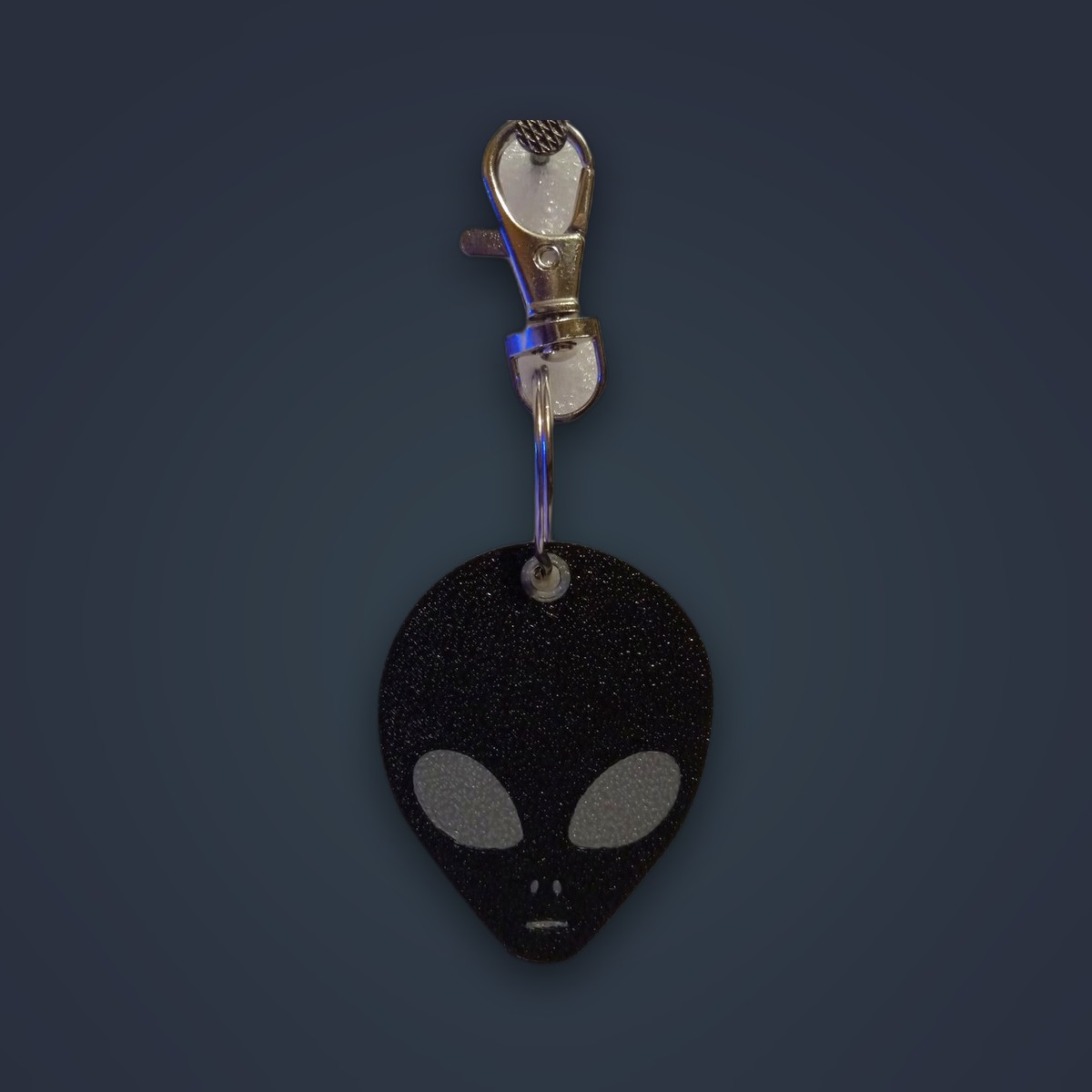 Greys keychain, Black / Blue Eyes colorway, angle 2 of 2