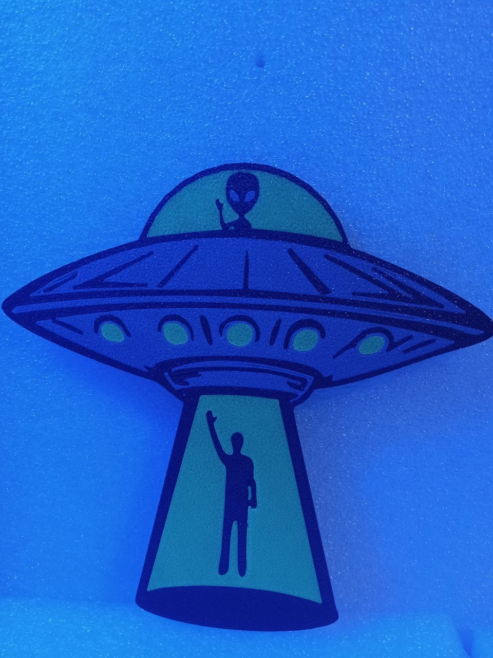Glow Ships keychain, The Saucer colorway, angle 2 of 5